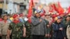 VENEZUELA -- Venezuelan President Nicolas Maduro (C) gestures during an act of government with the military in Maracay, February 4, 2019