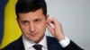 FRANCE -- Ukraine's President Volodymyr Zelenskiy attends a joint news conference after a Normandy-format summit in Paris, France, 09 December 2019